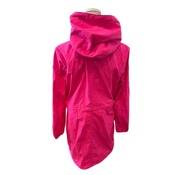 Pajar Essen Longline Packable Raincoat Removable Hood Pink Glo M - Picture 9 of 15